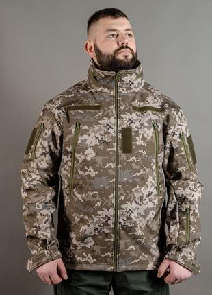 Военная куртка тактическая Soft shell М14 пиксель Куртка демис...