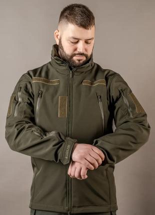 Тактическая куртка демисезонная Soft shell олива Куртка военна...