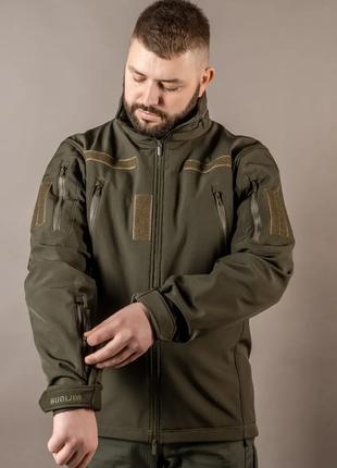 Куртка демісезонна тактична Soft shell olive Куртка військова ...