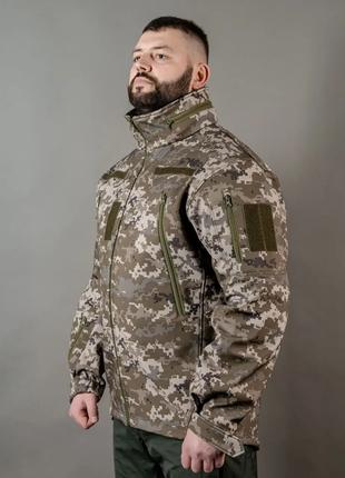 Тактична куртка демісезонна Soft shell М14 піксель Куртка війс...