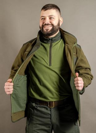 Куртка тактическая флисовая олива Куртка военная MILIGUS «Фаго...
