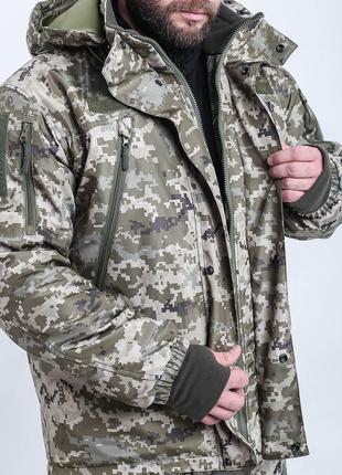 Зимняя тактическая куртка военная пиксель М14 для ВСУ Армейска...