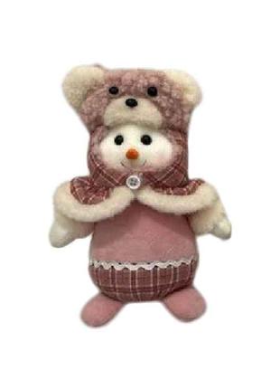 Фігура новорічна 18см Snowman-ведмідь R90763 ТМ STENSON