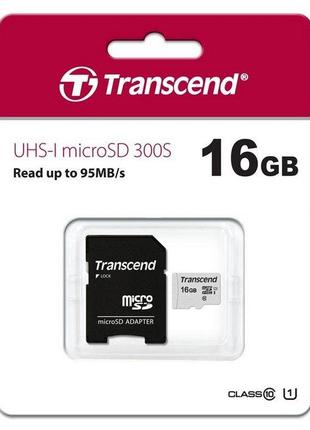 Карта памяти Transcend micro SDHC 16GB Class 10