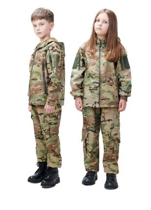 Костюм детский ARMY KIDS Скаут Soft-Shell теплый камуфляж Муль...