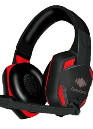 Проводные компьютерные наушники DEEPBASS X12 Black_Red