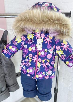 Куртка зимняя детская на утеплителе с искусственной опушкой Со...