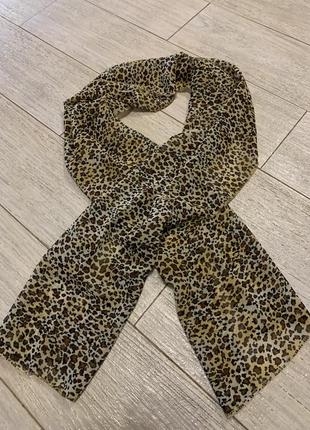 Шарфик платочек с принтом леопард