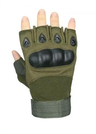Тактичні рукавички Combat Olive безпалі