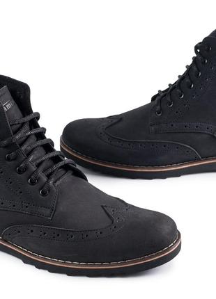 Шкіряне взуття Shamrock - 20.11 Black (Зимние ботинки обувь) 42