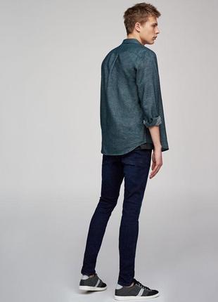Джинси PB - Cинего цвета узкие со стрейчем (мужcкие джинсы)