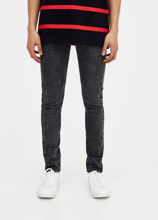 Джинси P and B - Серого цвета узкие со стрейчем (мужcкие джинсы)