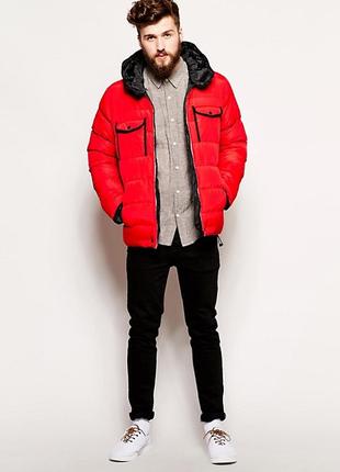 Пуховик\куртка Bellfield - Radom красного цвета (мужская) Зима