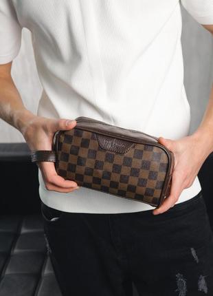 Клатч Louis Vuitton коричнева клітка