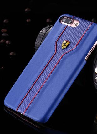 Кожаный чехол Ferrari для iPhone 7 Plus/8 Plus