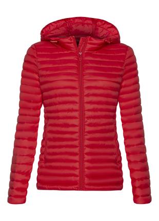 Женская красная куртка с капюшоном большие размеры libland