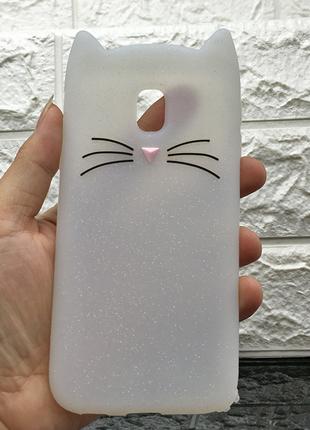 Силиконовый чехол 3D cat для Samsung Galaxy J5 J530 2017