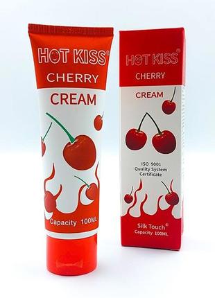 Лубрикант Hot Kiss Cherry со вкусом вишни