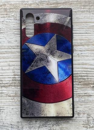 Дзеркальний чохол Капітан Америка для Samsung Galaxy Note 10