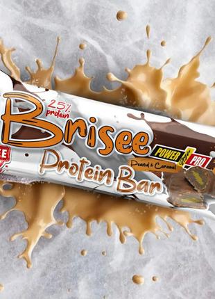 Протеїнові батончики Power Pro 25% Brisee bar з арахісом у кар...