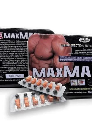 Капсули для потенції Maxman+витамины 12 tabl
