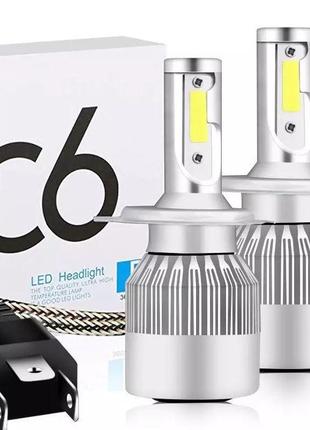 Автомобільні LED лампи Комплект 2шт Цоколь H4 Світлодіодні лам...