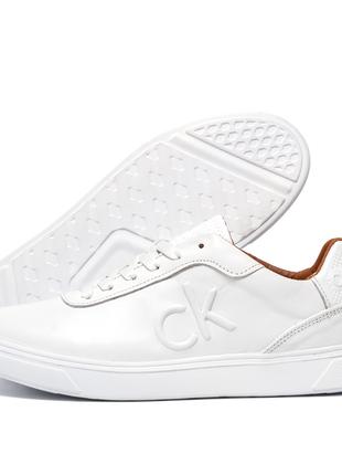 Чоловічі шкіряні кросівки Calvin Klein White