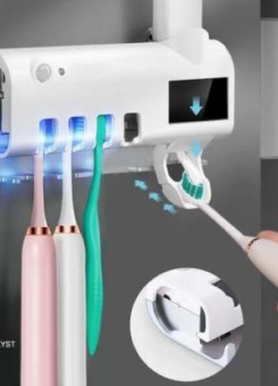 Держатель зубных щеток с автоматическим дозатором для зубной п...