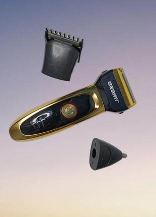 Аккумуляторная машинка для стрижки волос и бороды 3в1 gm 6709