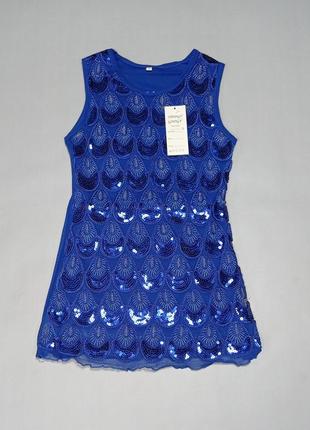 Платье детское синее