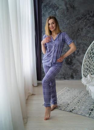 Комплект для дома и сна, Невероятная женская пижама штаны и фу...