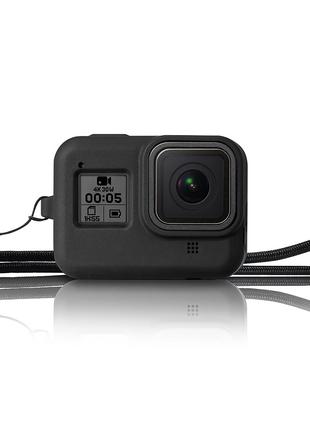Чехол силиконовый для GoPro Hero 8 Black с ремешком
