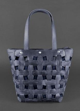 Кожаная плетеная женская сумка шоппер, сумка-шопер из натураль...