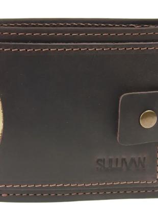 Кожаный мужской кошелек портмоне с монетницей и дополнительным...