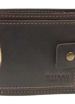 Маленький кожаный женский кошелек портмоне из натуральной кожи...