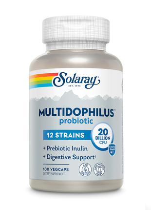 Пробиотики и пребиотики Solaray Multidophilus 12 20 Billion CF...