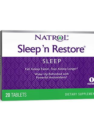 Натуральная добавка Natrol Sleep 'n Restore, 20 таблеток