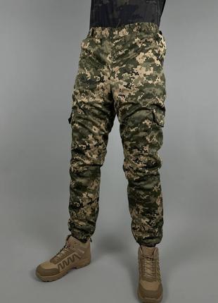 Зимние военные штаны пиксель на флисе, армейские тактические ш...