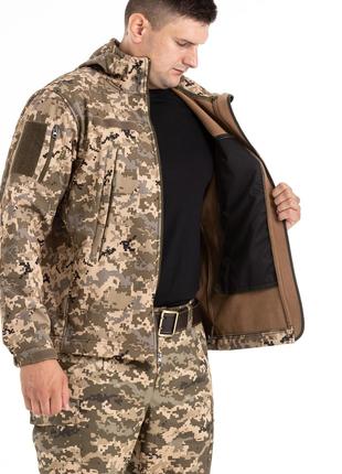 Куртка піксель soft shell,Демісезонна тактична армійська водос...