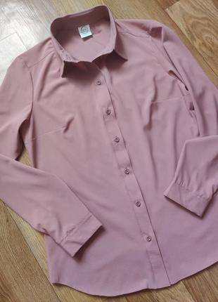 Класична однотонна жіноча офісна сорочка розміри 44,46,48-50,52