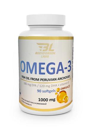 Жирные кислоты Bodyperson Labs Omega 3, 90 капсул