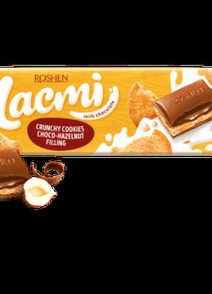 Шоколад Lacmi молочный с шоколадно-ореховой начинкой и печенье...