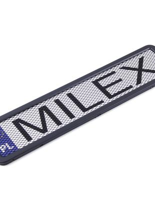Рамка номера+сітка (1шт) нержавіюча сталь чорна матова "Milex"...