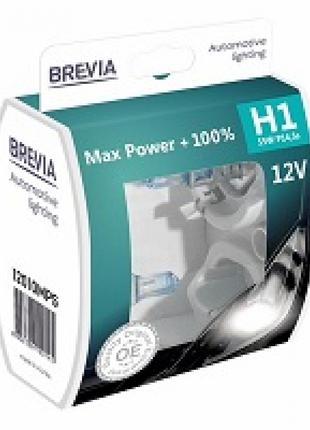 Лампа 12V H1 55W +100% Max Power "Brevia" (Box-2шт) (12010MPS)