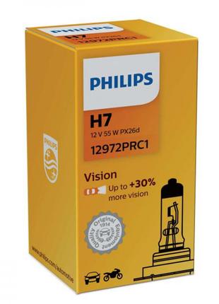 Лампа 12V H7 55W + 30% Premium "Philips" (1шт) (12972PRC1)