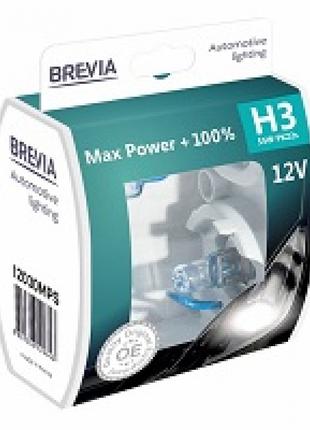 Лампа 12V H3 55W +100% Max Power "Brevia" (Box-2шт) (12030MPS)