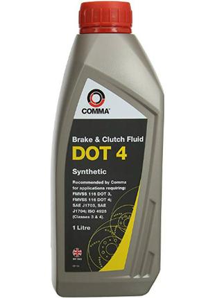 Гальмівна рідина 1000ml Dot-4 Comma BF41L Brake Fluid