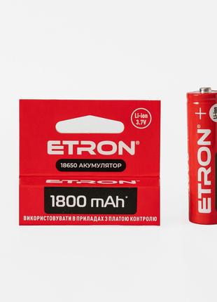 Литий-ионный аккумулятор 18650 ETRON 1800mAh 3.7 V (Li-ion) D1...