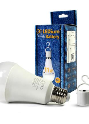 Лампа с аккумулятором светодиодная Ledium A70 11W E27 6500К 12...