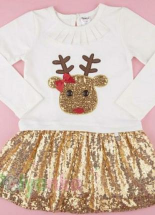 Крутое праздничное новогоднее рождественское платье на 3-4 года